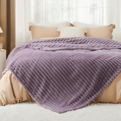 Bedsure GentleSoft Light Purple Fleece Blanket - Cozy, Soft Throw for Couch | 108x90 Inches