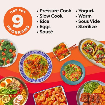 Instant Pot 8-Quart Electric Pressure Cooker - Whisper Quiet 9-in-1 with Stainless Steel Finish | Over 800 Recipes