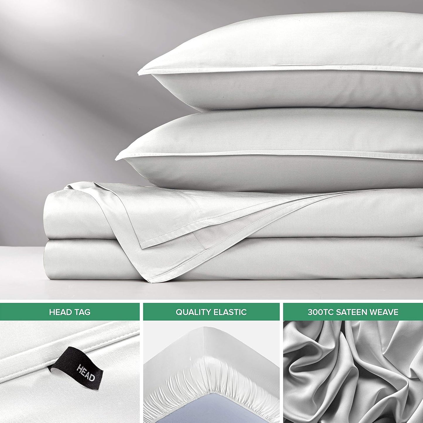 Pure Bamboo King Sheets - 100% Organic Viscose Bed Sheet Set, Soft & Cooling | King Size, White (Pack of 2)