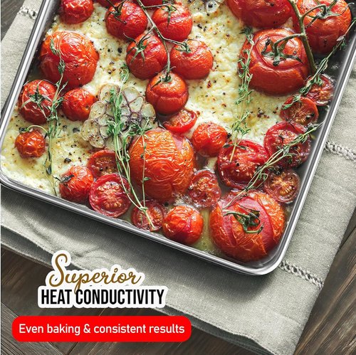 Eatex Aluminum Baking Sheet Set - Nonstick 21” x 15” Large Cookie Sheets | 2 Pack Baking Pans