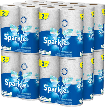 Sparkle Paper Towels - Pick-A-Size, 2 Rolls = 4 Regular Rolls | Everyday Value Pack of 24 Rolls