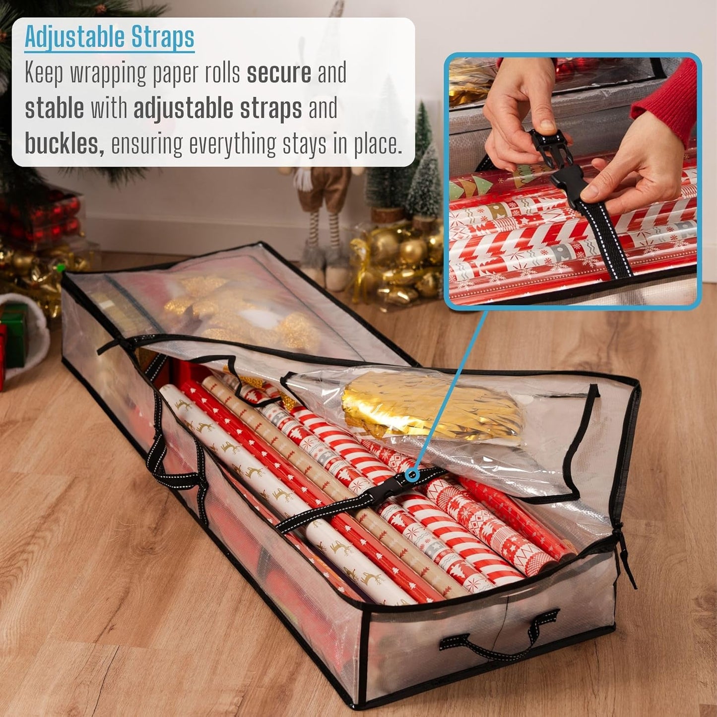 VENO Wrapping Paper Storage Bag - 5 Pack for Christmas Wreaths | Multi-Use Gift Storage Solution