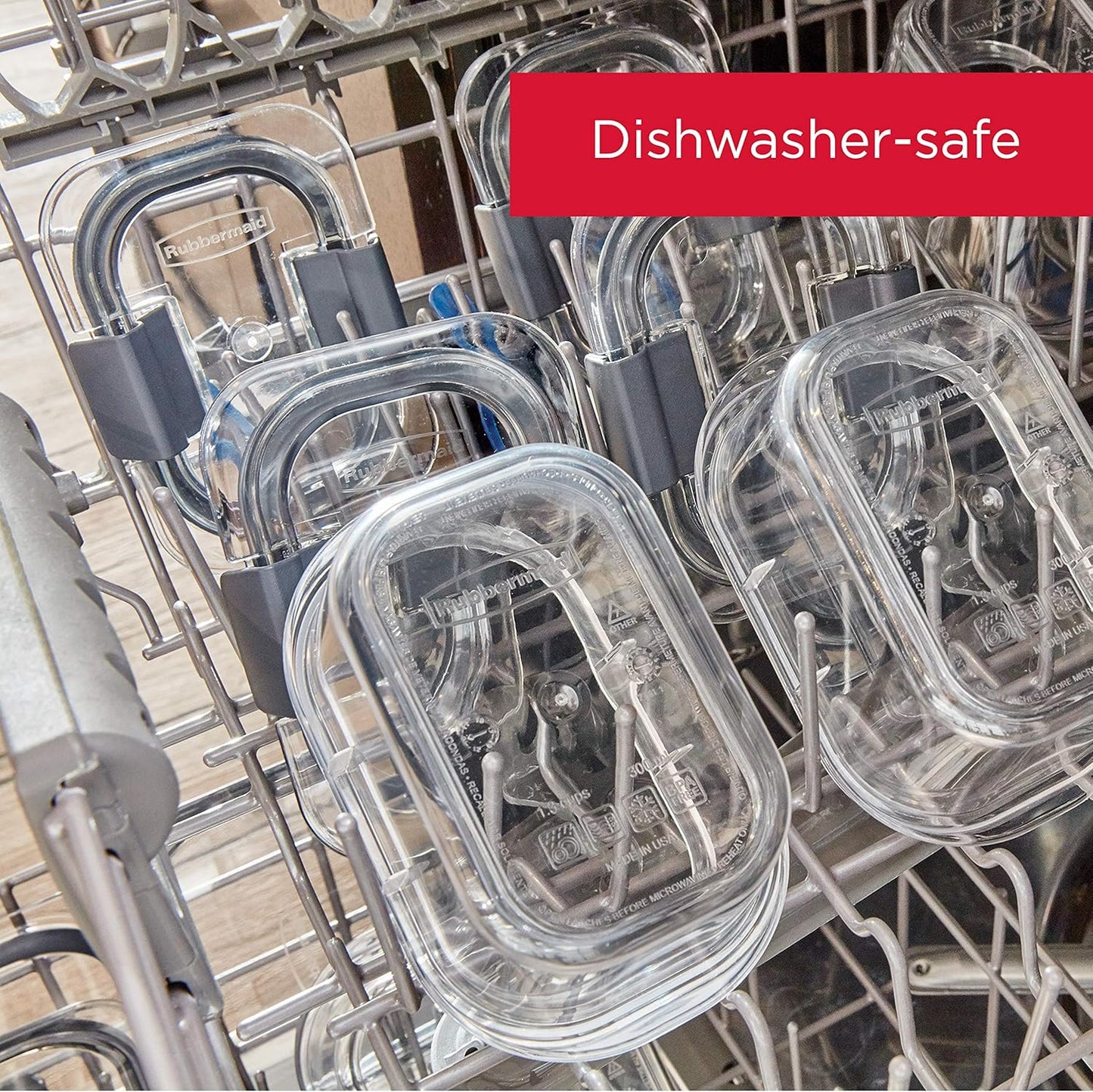 Rubbermaid Brilliance Food Storage Containers - BPA-Free, Leak-Proof, 1.3 Cup, 5 Pack, Microwave & Dishwasher Safe
