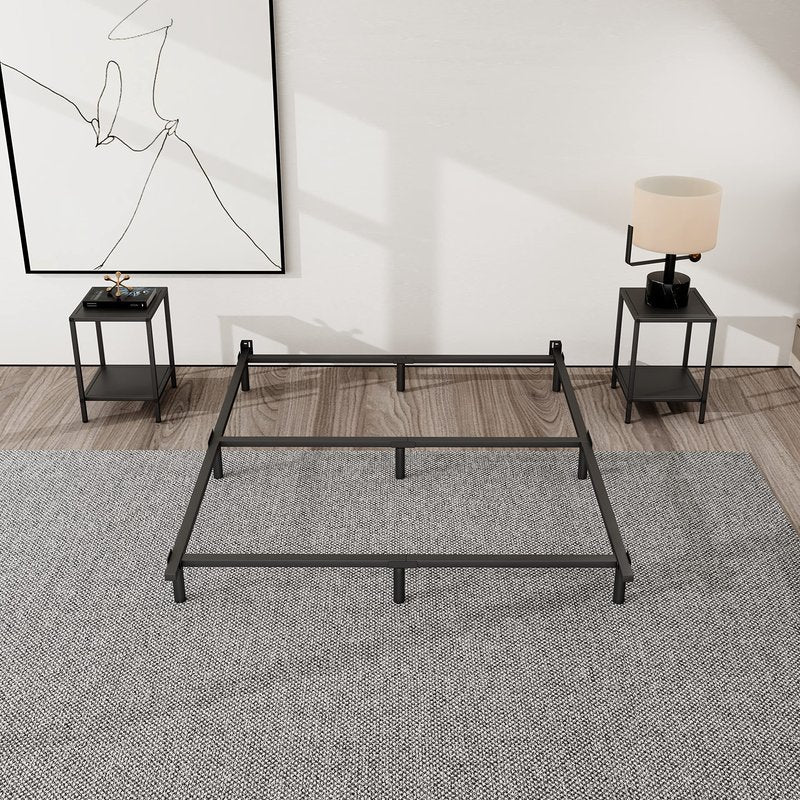 NEW JETO Metal Bed Frame,Sturdy Platform,Heavy Duty Sturdy Bed Frame Black King,9 Legs Support,Easy to Assemble,Without Taking Up Space and Easy to Move