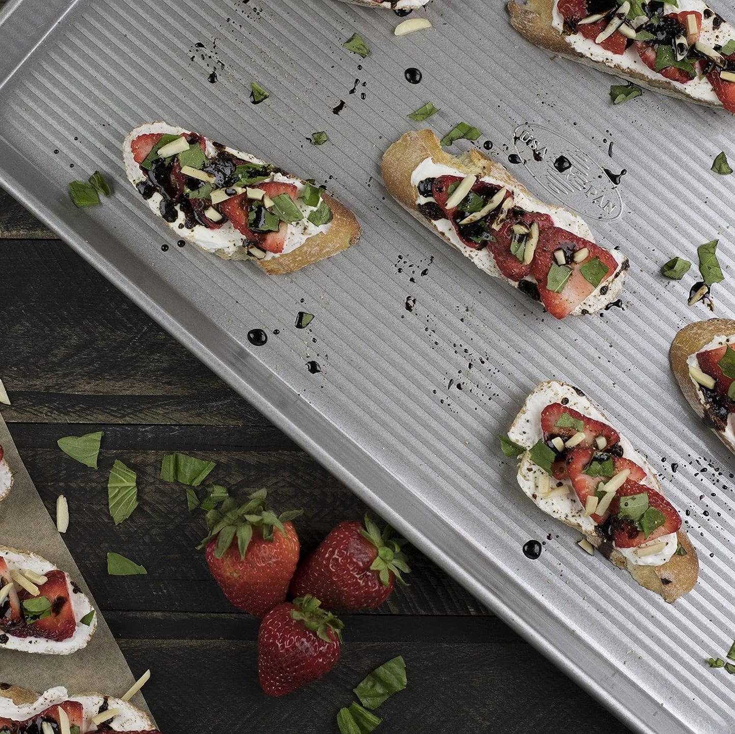 USA Pan Bakeware Extra Large Nonstick Baking Sheet - Heavy Duty, Warp Resistant Aluminized Steel