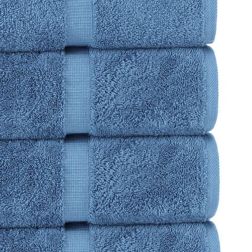 Chakir Turkish Linens | Hotel & Spa Quality 100% Cotton Premium Turkish Towels | Soft & Absorbent (8-Piece Towel Sets, Wedgewood)