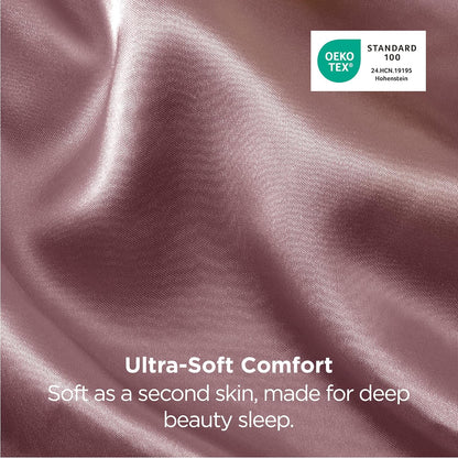 Bedsure King Size Satin Pillowcase Set - Silky Nostalgia Rose Pillow Cases for Hair & Skin | 20x36 Inches, 2-Pack
