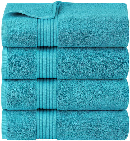 Utopia Towels Luxurious Bath Towels Set, 27 x 54 Inches 100% Ring Spun Cotton, 4 Pack Turquoise